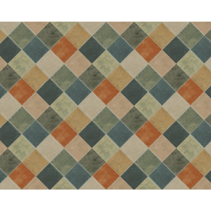 Contemporary Diamond Pattern Mural Decal Light Color Dining Room Wall Art, Personalized Clearhalo 'Wall Decor' 'Wall Mural' 1697125