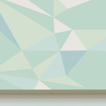 Contemporary Diamond Pattern Mural Decal Light Color Dining Room Wall Art, Personalized Light Green Clearhalo 'Wall Decor' 'Wall Mural' 1697132