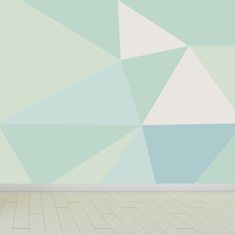 Contemporary Diamond Pattern Mural Decal Light Color Dining Room Wall Art, Personalized Clearhalo 'Wall Decor' 'Wall Mural' 1697134