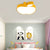 Bedroom Ceiling Light LED, Apple Shape Flush Mount Light Fixture for Children Modern Style Yellow Clearhalo 'Ceiling Lights' 'Close To Ceiling Lights' 'Close to ceiling' 'Flush mount' Lighting' 169715