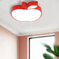 Bedroom Ceiling Light LED, Apple Shape Flush Mount Light Fixture for Children Modern Style Red Clearhalo 'Ceiling Lights' 'Close To Ceiling Lights' 'Close to ceiling' 'Flush mount' Lighting' 169720