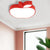 Bedroom Ceiling Light LED, Apple Shape Flush Mount Light Fixture for Children Modern Style Red Clearhalo 'Ceiling Lights' 'Close To Ceiling Lights' 'Close to ceiling' 'Flush mount' Lighting' 169720