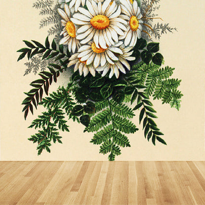 Green Floral Design Mural Wallpaper for Decoration Modern Living Room Wall Covering Green Design 3 Clearhalo 'Wall Decor' 'Wall Mural' 1697212