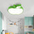 Bedroom Ceiling Light LED, Apple Shape Flush Mount Light Fixture for Children Modern Style Green Clearhalo 'Ceiling Lights' 'Close To Ceiling Lights' 'Close to ceiling' 'Flush mount' Lighting' 169723