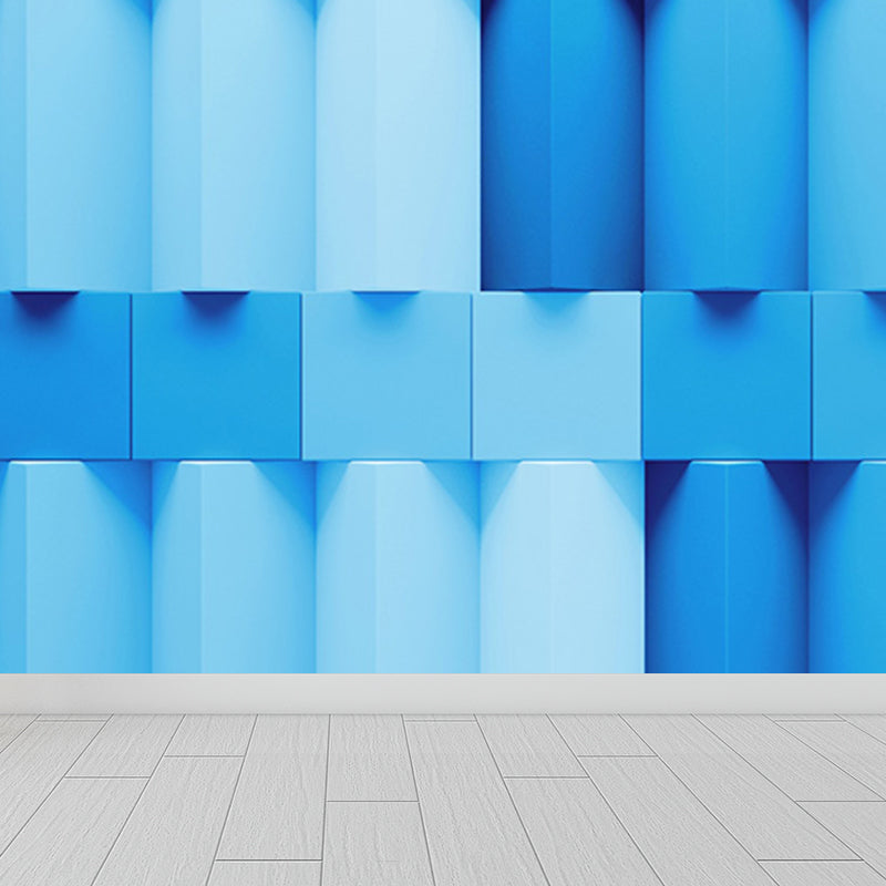 Close-Up Abstract Wall Mural Modern Non-Woven Material Wall Decor for Living Room Blue Clearhalo 'Wall Decor' 'Wall Mural' 1697267