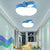 Bedroom Ceiling Light LED, Apple Shape Flush Mount Light Fixture for Children Modern Style Blue Clearhalo 'Ceiling Lights' 'Close To Ceiling Lights' 'Close to ceiling' 'Flush mount' Lighting' 169726