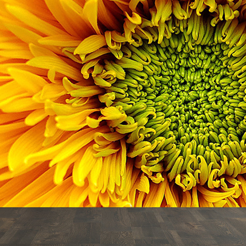 Close-Up Abstract Wall Mural Modern Non-Woven Material Wall Decor for Living Room Yellow Clearhalo 'Wall Decor' 'Wall Mural' 1697272