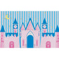 Large Cartoon Castle Wallpaper Mural Pastel Non-Woven Wall Art for House Decor, Custom Print Clearhalo 'Wall Decor' 'Wall Mural' 1697407
