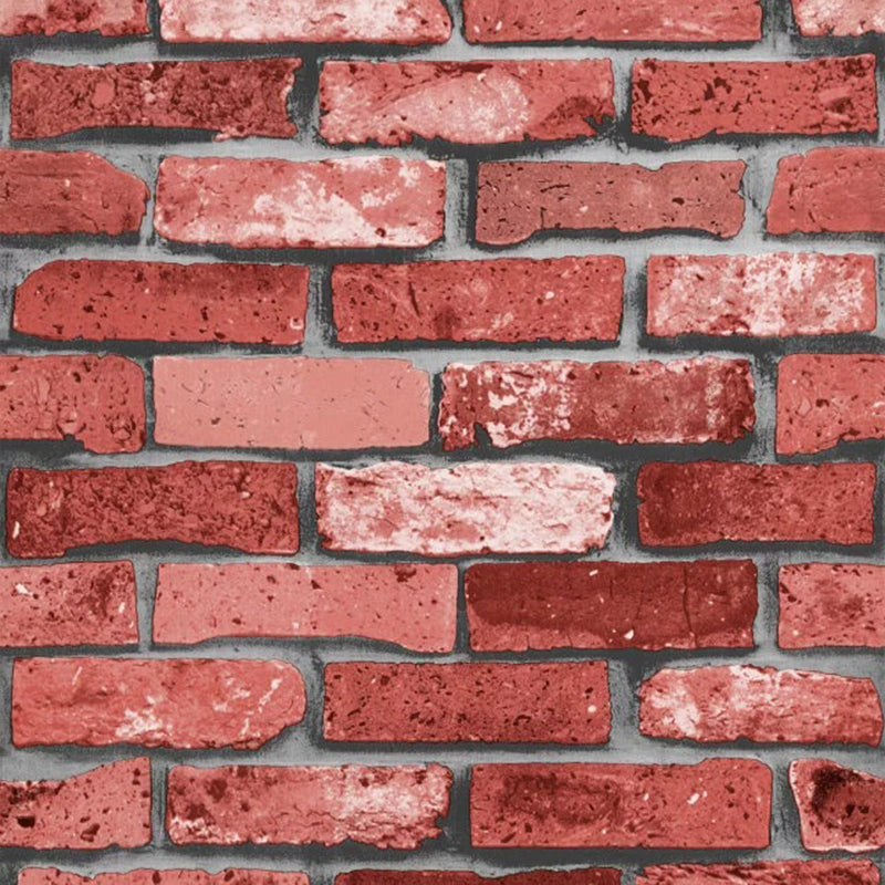 Steampunk Brickwork Wallpaper PVC Stain Resistant Dark Color Wall Covering for Home Clearhalo 'Industrial wall decor' 'Industrial' 'Wallpaper' Wall Decor' 1697484