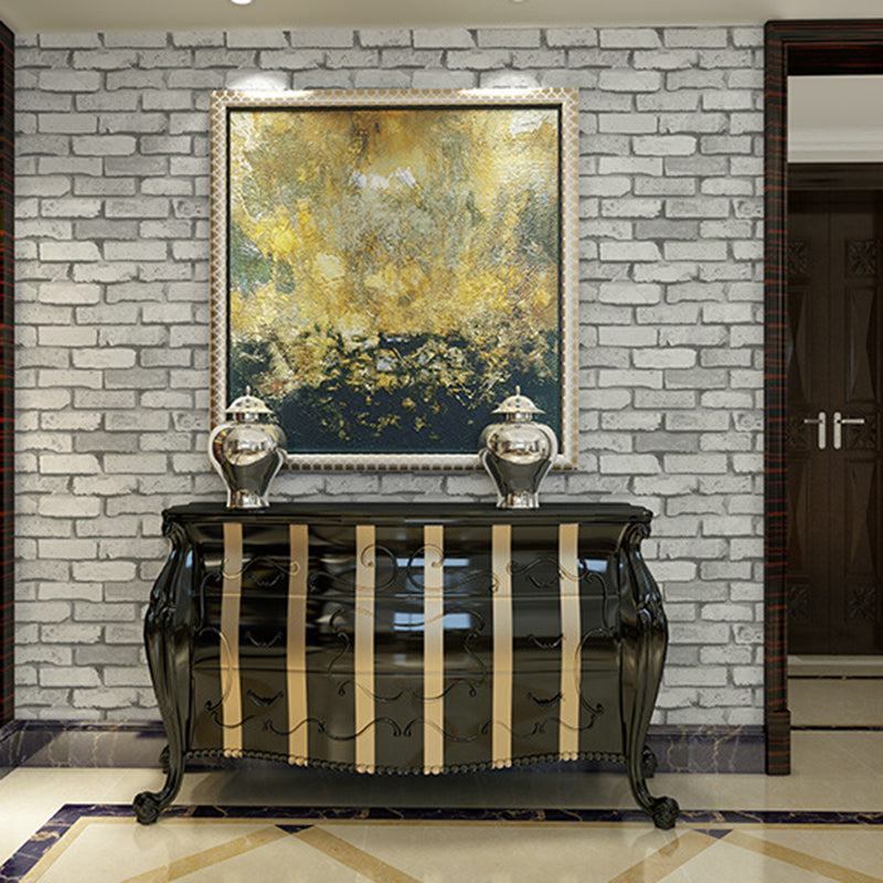 Steampunk Brickwork Wallpaper PVC Stain Resistant Dark Color Wall ...