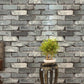 Steampunk Brickwork Wallpaper PVC Stain Resistant Dark Color Wall Covering for Home Grey 1 Set Clearhalo 'Industrial wall decor' 'Industrial' 'Wallpaper' Wall Decor' 1697491