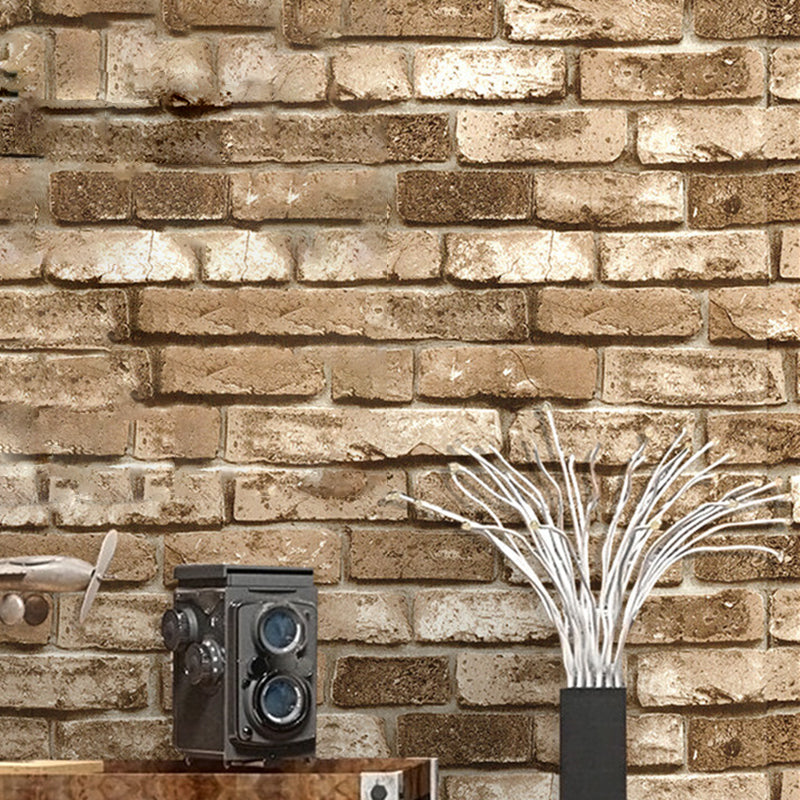 Moisture Resistant Brick Wallpaper Roll PVC Steampunk Wall Decor for Living Room Clearhalo 'Industrial wall decor' 'Industrial' 'Wallpaper' Wall Decor' 1697515