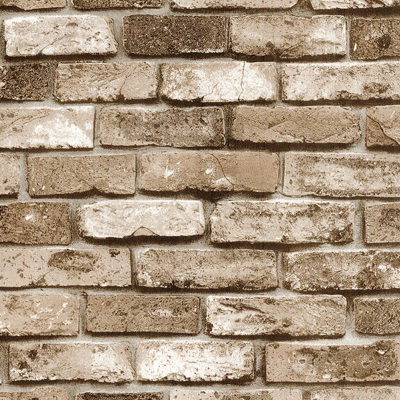 Moisture Resistant Brick Wallpaper Roll PVC Steampunk Wall Decor for Living Room Clearhalo 'Industrial wall decor' 'Industrial' 'Wallpaper' Wall Decor' 1697516