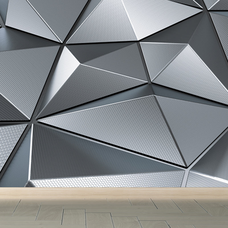 Extra Large Geometric Wall Mural Soft Color Non-Woven Wall Decor for Girls Bedroom, Custom Clearhalo 'Wall Decor' 'Wall Mural' 1697544