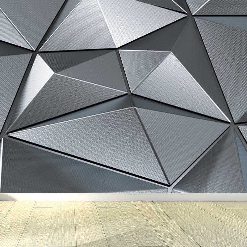 Extra Large Geometric Wall Mural Soft Color Non-Woven Wall Decor for Girls Bedroom, Custom Clearhalo 'Wall Decor' 'Wall Mural' 1697545