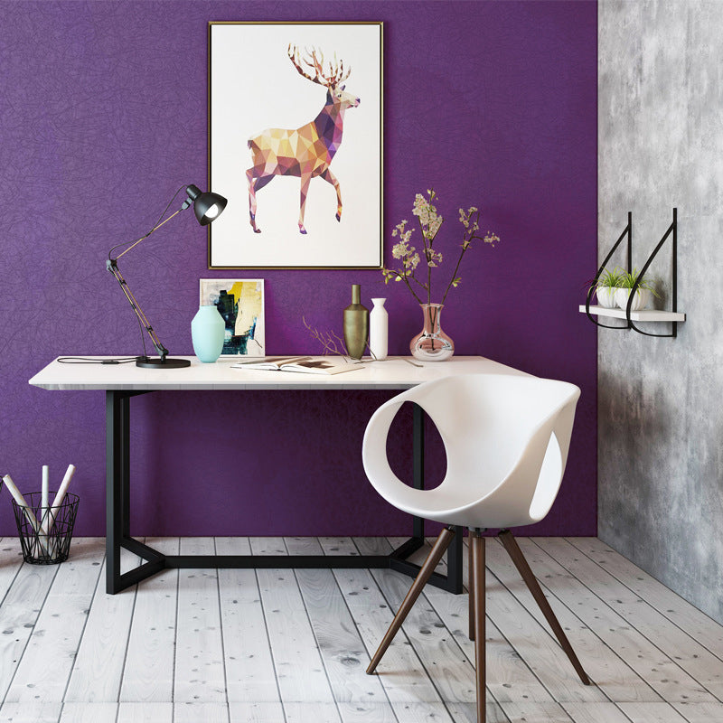 Beautiful Solid Color Wallpaper for Girls Bedroom Unpatterned Wall Decor, 57.1-sq ft Purple 1 Set Clearhalo 'Modern wall decor' 'Modern' 'Wallpaper' Wall Decor' 1697655