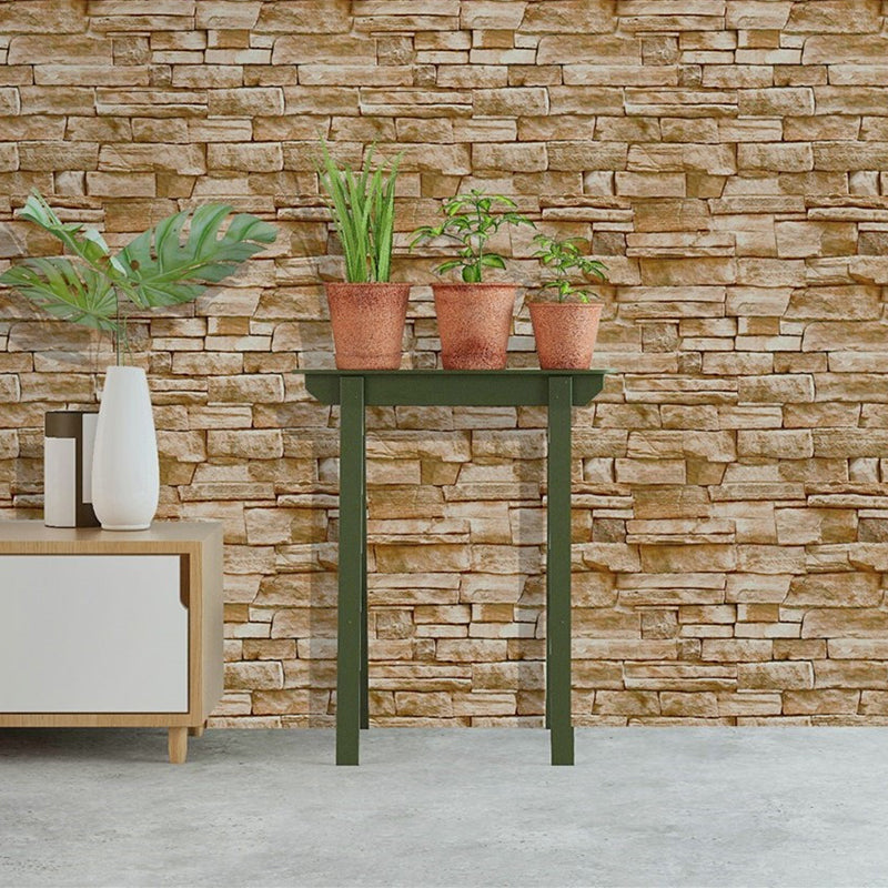 Brown Brick Self-Adhesive Wallpaper Easy Peel off Industrial Kitchen Wall Covering Clearhalo 'Industrial wall decor' 'Industrial' 'Wallpaper' Wall Decor' 1697687