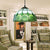 Stained Glass Beaded Drop Lamp Tiffany-Style 1 Head Pink/Green Pendant Lighting Fixture for Hall Green Clearhalo 'Ceiling Lights' 'Close To Ceiling Lights' 'Industrial' 'Middle Century Pendants' 'Pendant Lights' 'Pendants' 'Tiffany close to ceiling' 'Tiffany Pendants' 'Tiffany' Lighting' 169768