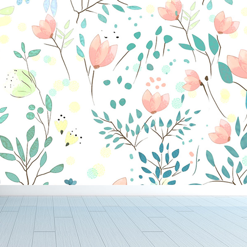 Modern Florentine Wall Mural Non-Woven Waterproof Light Color Wall Art for Bedroom Clearhalo 'Wall Decor' 'Wall Mural' 1697737