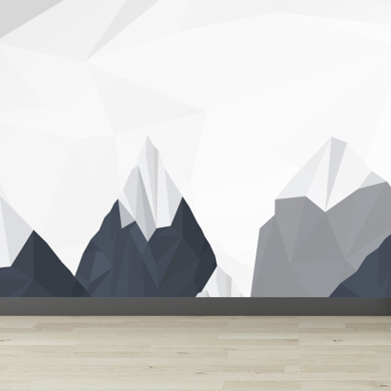 Light Color Graphic Wall Mural for Decoration Contemporary Living Room Wall Covering White Clearhalo 'Wall Decor' 'Wall Mural' 1697760