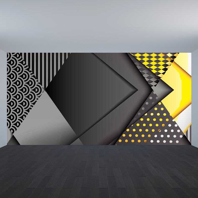 Light Color Graphic Wall Mural for Decoration Contemporary Living Room Wall Covering Black Clearhalo 'Wall Decor' 'Wall Mural' 1697765