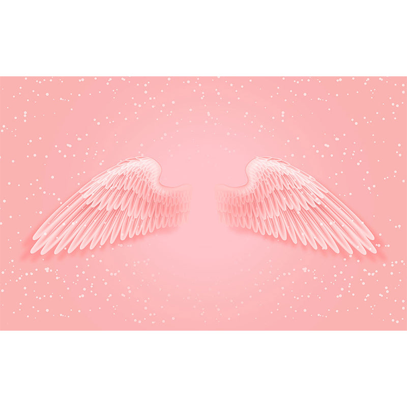 Huge Wing Mural Wallpaper Moisture Resistant Modern Girls Bedroom Wall Art in Pastel Color Clearhalo 'Wall Decor' 'Wall Mural' 1697918