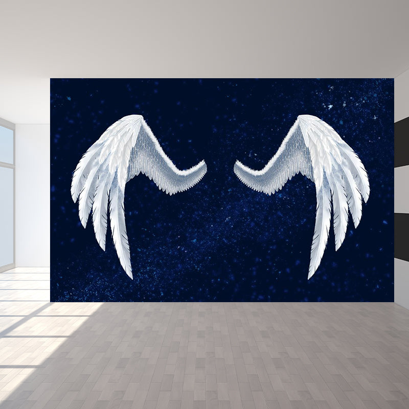 Huge Wing Mural Wallpaper Moisture Resistant Modern Girls Bedroom Wall Art in Pastel Color Clearhalo 'Wall Decor' 'Wall Mural' 1697926