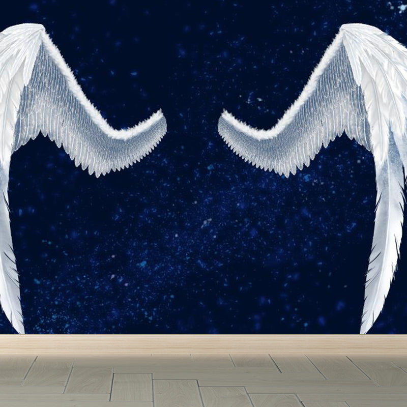 Huge Wing Mural Wallpaper Moisture Resistant Modern Girls Bedroom Wall Art in Pastel Color Clearhalo 'Wall Decor' 'Wall Mural' 1697927