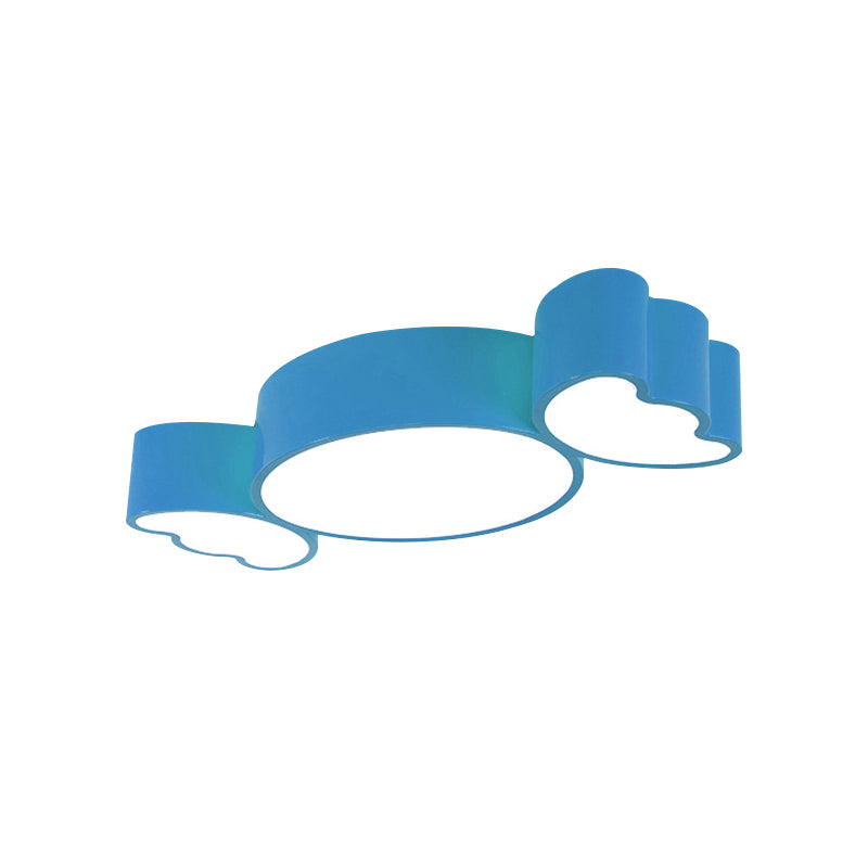 Modern Ceiling Light Fixture LED, Sugar Shape Flush Mount Lighting for Kids Room, White, L:23.5in W:11in H:3.5in Clearhalo 'Ceiling Lights' 'Close To Ceiling Lights' 'Close to ceiling' 'Flush mount' Lighting' 169794