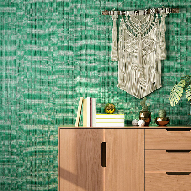 Modern Aesthetics Solid Wallpaper Light Color Ticking Striped Wall Decor for Bedroom Green 1 Set Clearhalo 'Modern wall decor' 'Modern' 'Wallpaper' Wall Decor' 1698080