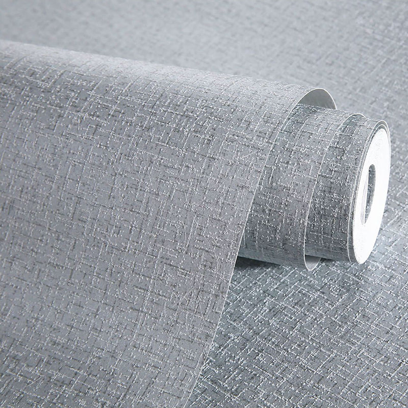 Unpatterned Wallpaper Minimalist Popular Solid Wall Art in Pastel Color, 57.1-Sq ft Grey 1 Set Clearhalo 'Modern wall decor' 'Modern' 'Wallpaper' Wall Decor' 1698085