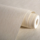 Minimalist Solid Wallpaper Roll Soft Color Stain Resistant Wall Covering for Bedroom White 1 Set