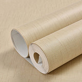Non-Woven Weave Pastel Wallpaper Simple Solid Wall Art for Living Room, 54.2-sq ft Khaki 1 Set