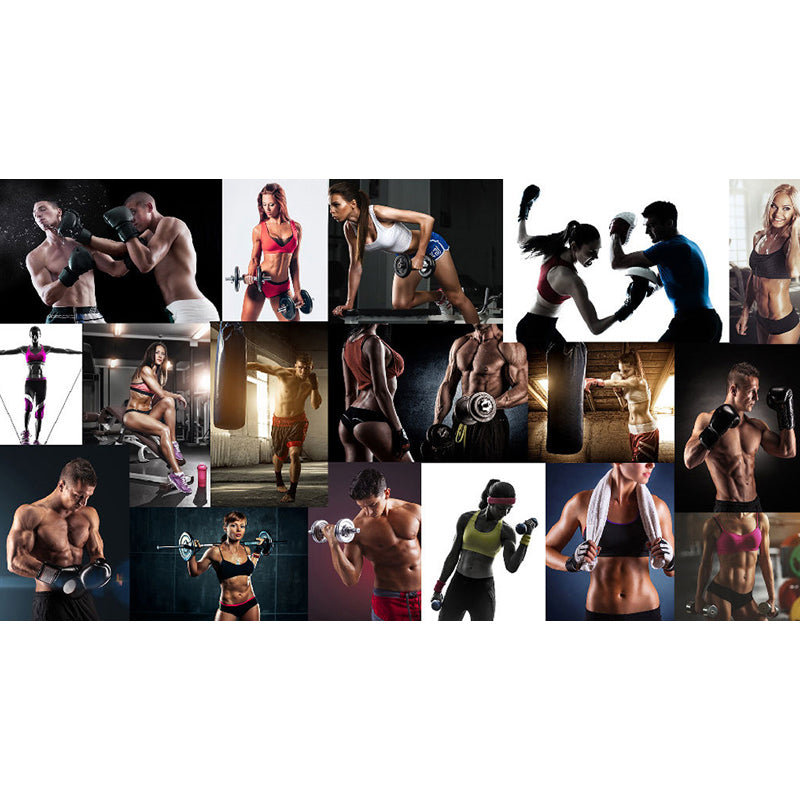 Light Color Modern Mural Wallpaper Gaint Sportsman Wall Covering for Dining Room Clearhalo 'Wall Decor' 'Wall Mural' 1698116