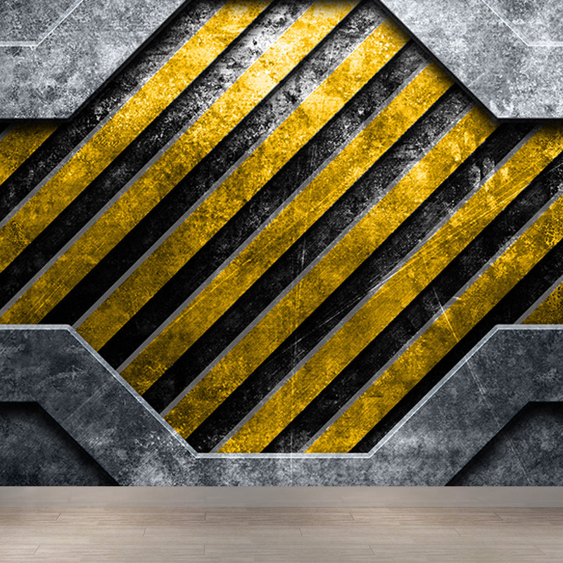 Non-Woven Textured Decorative Mural Decal Industrial Geometry Pattern Wall Covering Clearhalo 'Wall Decor' 'Wall Mural' 1698139