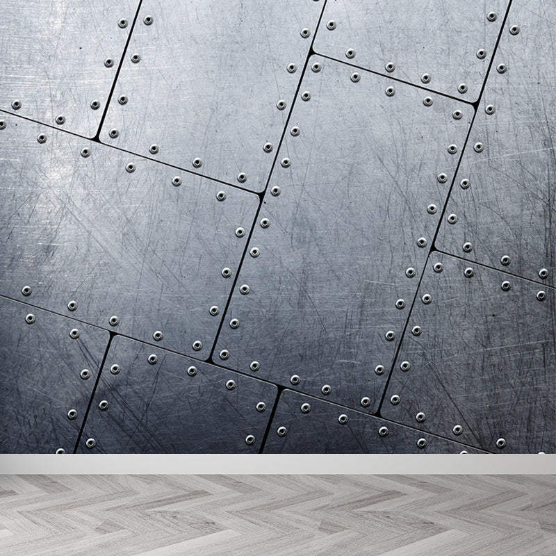 Non-Woven Textured Decorative Mural Decal Industrial Geometry Pattern Wall Covering Clearhalo 'Wall Decor' 'Wall Mural' 1698145