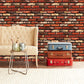 Fake Bricks Wallpaper Roll Stain Resistant Cyberpunk Living Room Wall Decor, 33' x 17.5" Clearhalo 'Industrial wall decor' 'Industrial' 'Wallpaper' Wall Decor' 1698207