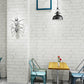 Industrial Faux Brick Wallpaper Pastel Color Moisture Resistant Wall Decor for Restaurant White Clearhalo 'Industrial wall decor' 'Industrial' 'Wallpaper' Wall Decor' 1698211