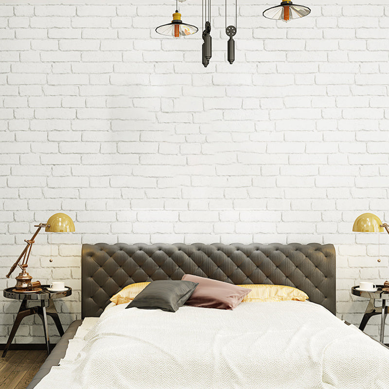 Industrial Faux Brick Wallpaper Pastel Color Moisture Resistant Wall Decor for Restaurant Clearhalo 'Industrial wall decor' 'Industrial' 'Wallpaper' Wall Decor' 1698212