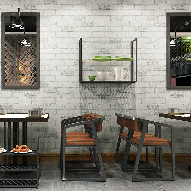 Industrial Faux Brick Wallpaper Pastel Color Moisture Resistant Wall Decor for Restaurant Clearhalo 'Industrial wall decor' 'Industrial' 'Wallpaper' Wall Decor' 1698217
