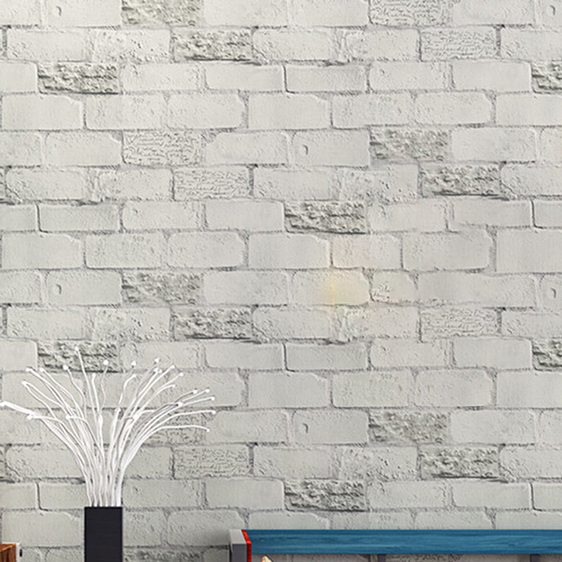 Industrial Faux Brick Wallpaper Pastel Color Moisture Resistant Wall Decor for Restaurant Clearhalo 'Industrial wall decor' 'Industrial' 'Wallpaper' Wall Decor' 1698219