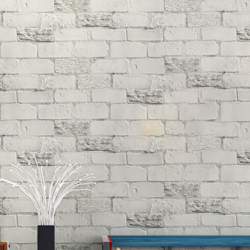 Industrial Faux Brick Wallpaper Pastel Color Moisture Resistant Wall Decor for Restaurant Clearhalo 'Industrial wall decor' 'Industrial' 'Wallpaper' Wall Decor' 1698219