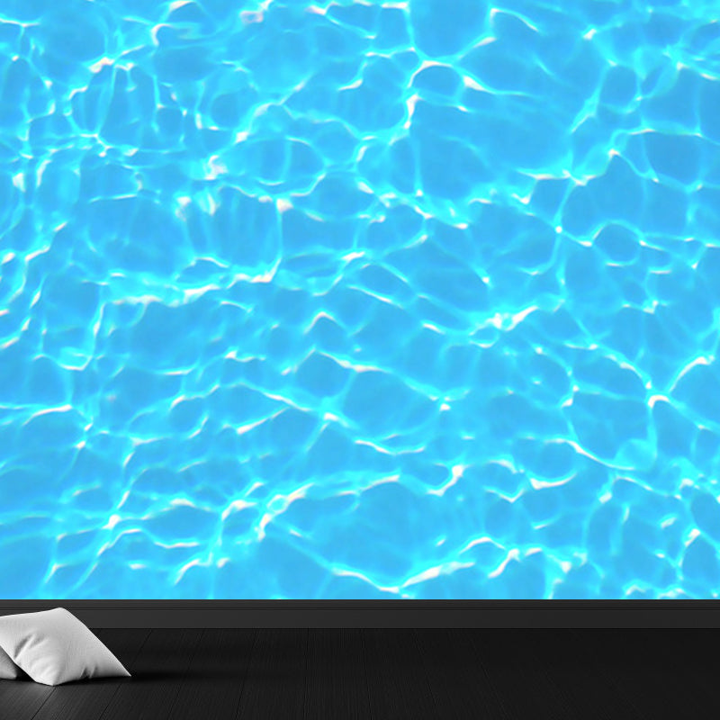 Kids Style Sparkling Brine Mural Blue Waterproofing Wall Decor for Children Bedroom Blue Design 3 Clearhalo 'Wall Decor' 'Wall Mural' 1698319