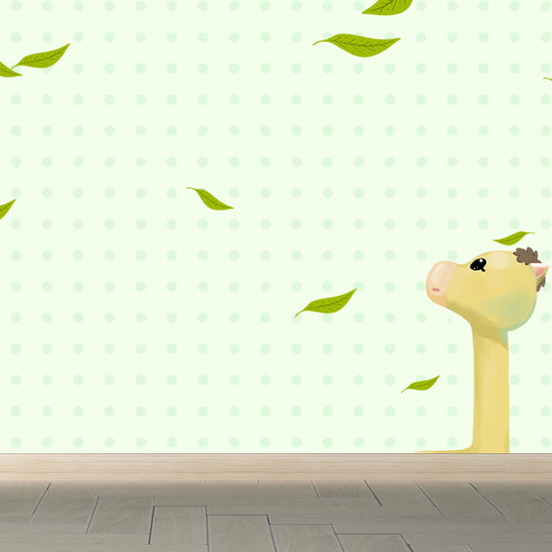 Kids Style Animal Wallpaper Mural for Baby Room Personalized Wall Decor in Light Color Clearhalo 'Wall Decor' 'Wall Mural' 1698536