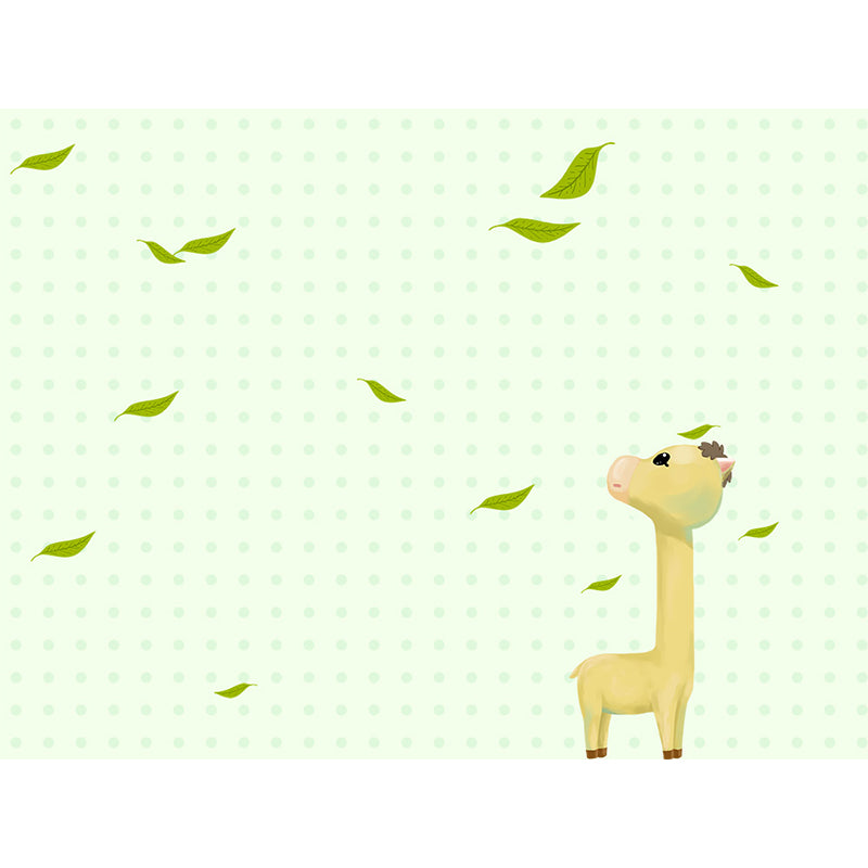 Kids Style Animal Wallpaper Mural for Baby Room Personalized Wall Decor in Light Color Clearhalo 'Wall Decor' 'Wall Mural' 1698537