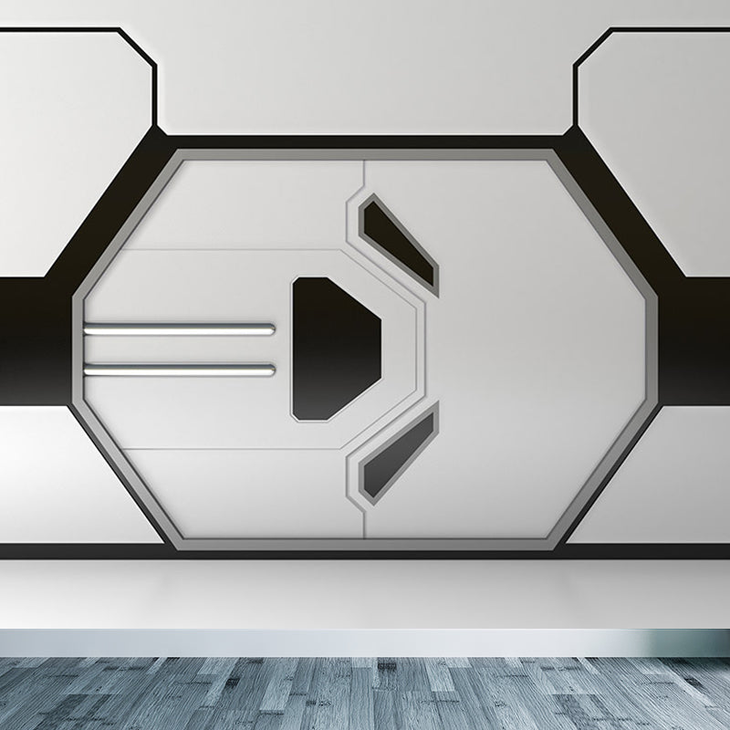 Sci-Fi Spaceship Interior Mural Non-Woven Waterproof Bright Color Wall Covering for Room Clearhalo 'Wall Decor' 'Wall Mural' 1698590