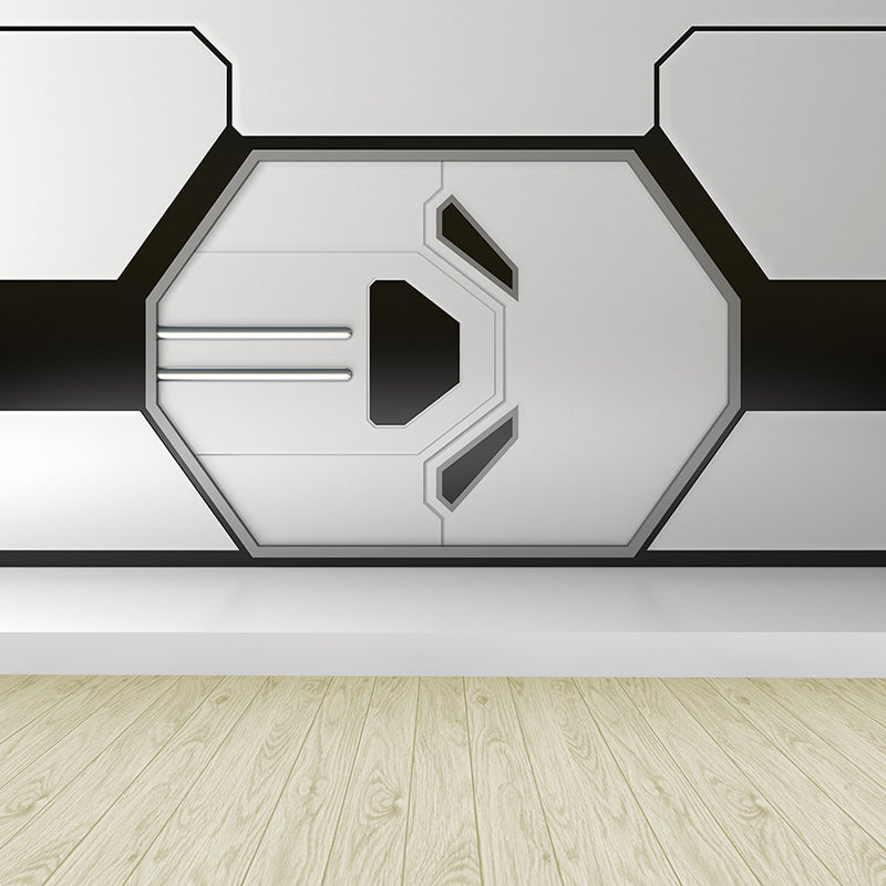 Sci-Fi Spaceship Interior Mural Non-Woven Waterproof Bright Color Wall Covering for Room Clearhalo 'Wall Decor' 'Wall Mural' 1698591