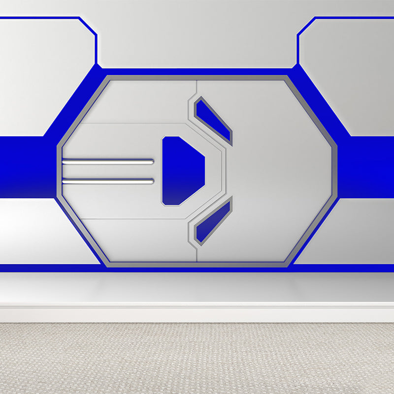 Sci-Fi Spaceship Interior Mural Non-Woven Waterproof Bright Color Wall Covering for Room Clearhalo 'Wall Decor' 'Wall Mural' 1698601