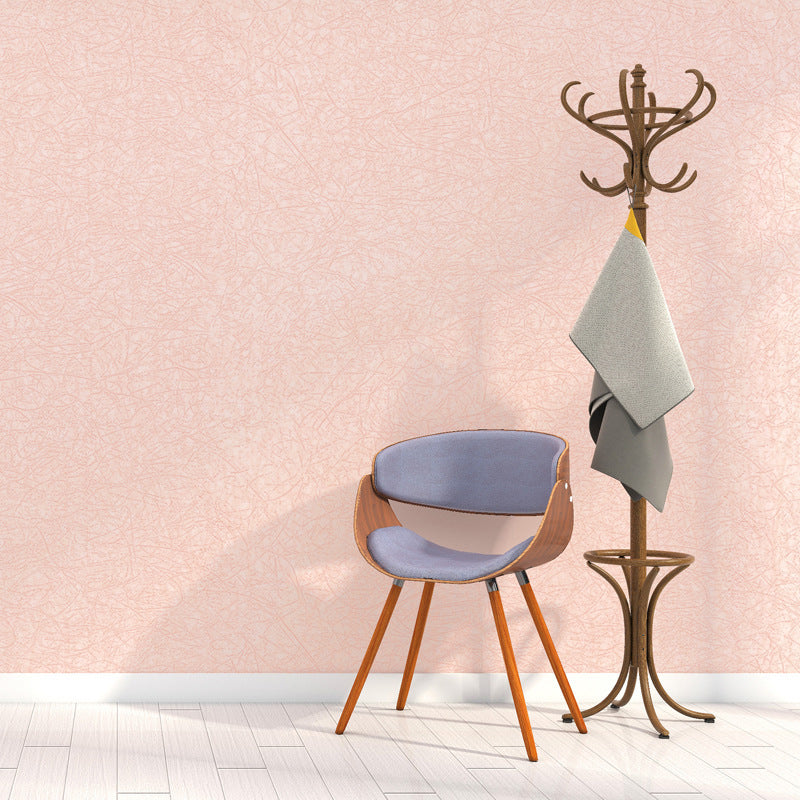 Smooth Soft Color Wallpaper Modern Style Plain Wall Covering for Room, 33' L x 20.5" W Pink 1 Set Clearhalo 'Modern wall decor' 'Modern' 'Wallpaper' Wall Decor' 1698647