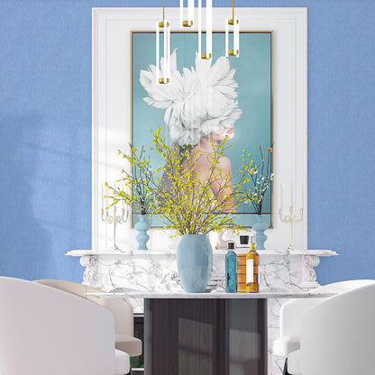 Plain Wallpaper Simplicity Beautiful Blank Wall Covering in Pastel Blue, 31' x 20.5" Blue 1 Set Clearhalo 'Modern wall decor' 'Modern' 'Wallpaper' Wall Decor' 1698660